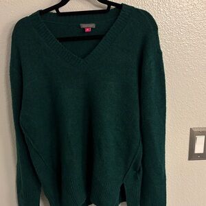 Vince Camuto Deep Green V-Neck Sweater